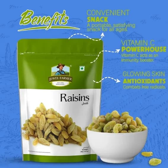 Buy Premium Raisins Online India: Jewel Farmer Kishmish for Healthy Snacking