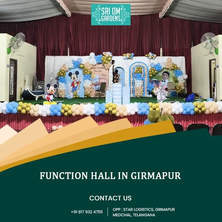 Best Function Halls in Medchal for Weddings & Events | Sri Om Gardens