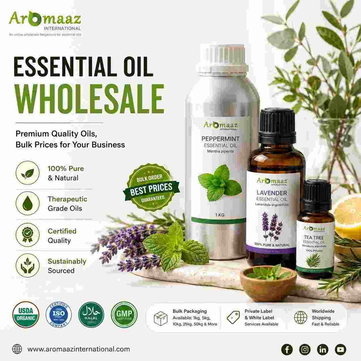 Premium Essential Oils for Wholesale and Bulk Business Supply