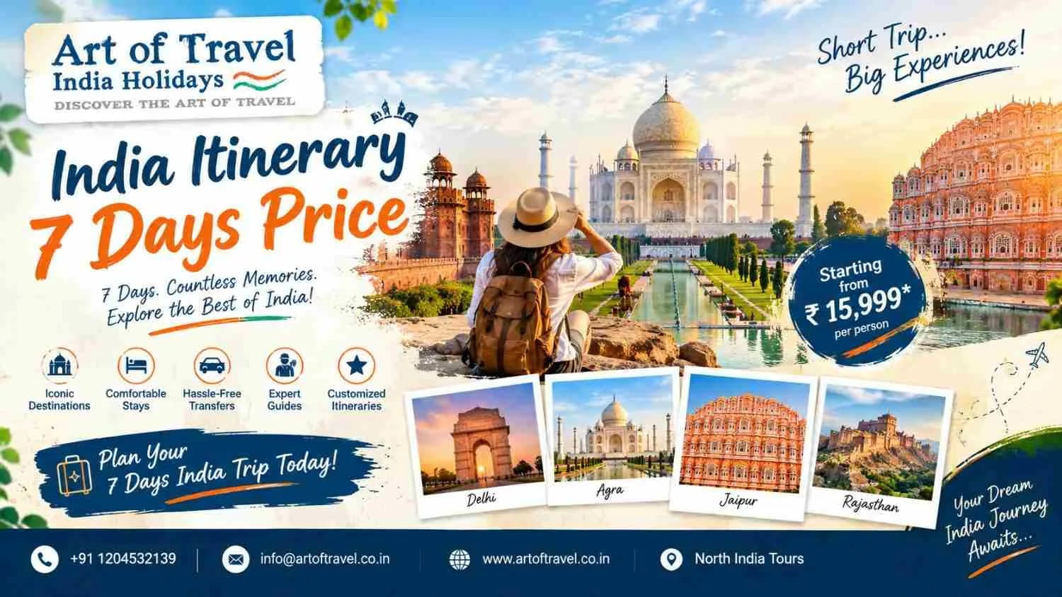 India itinerary 7 days price