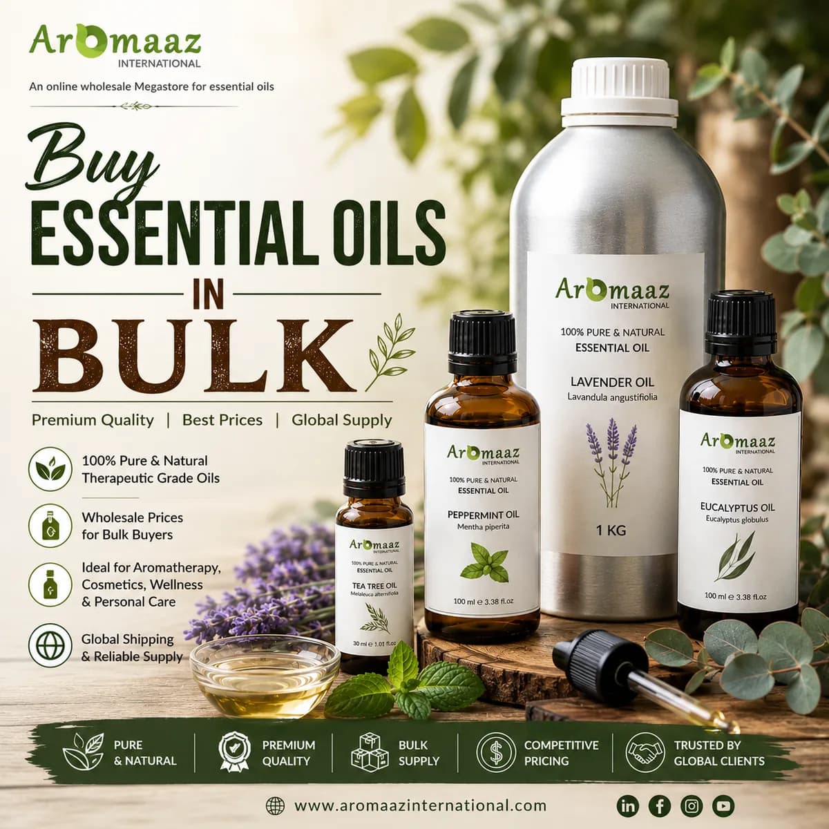 Premium Bulk Essential Oils for Manufacturers and Natural Brands
