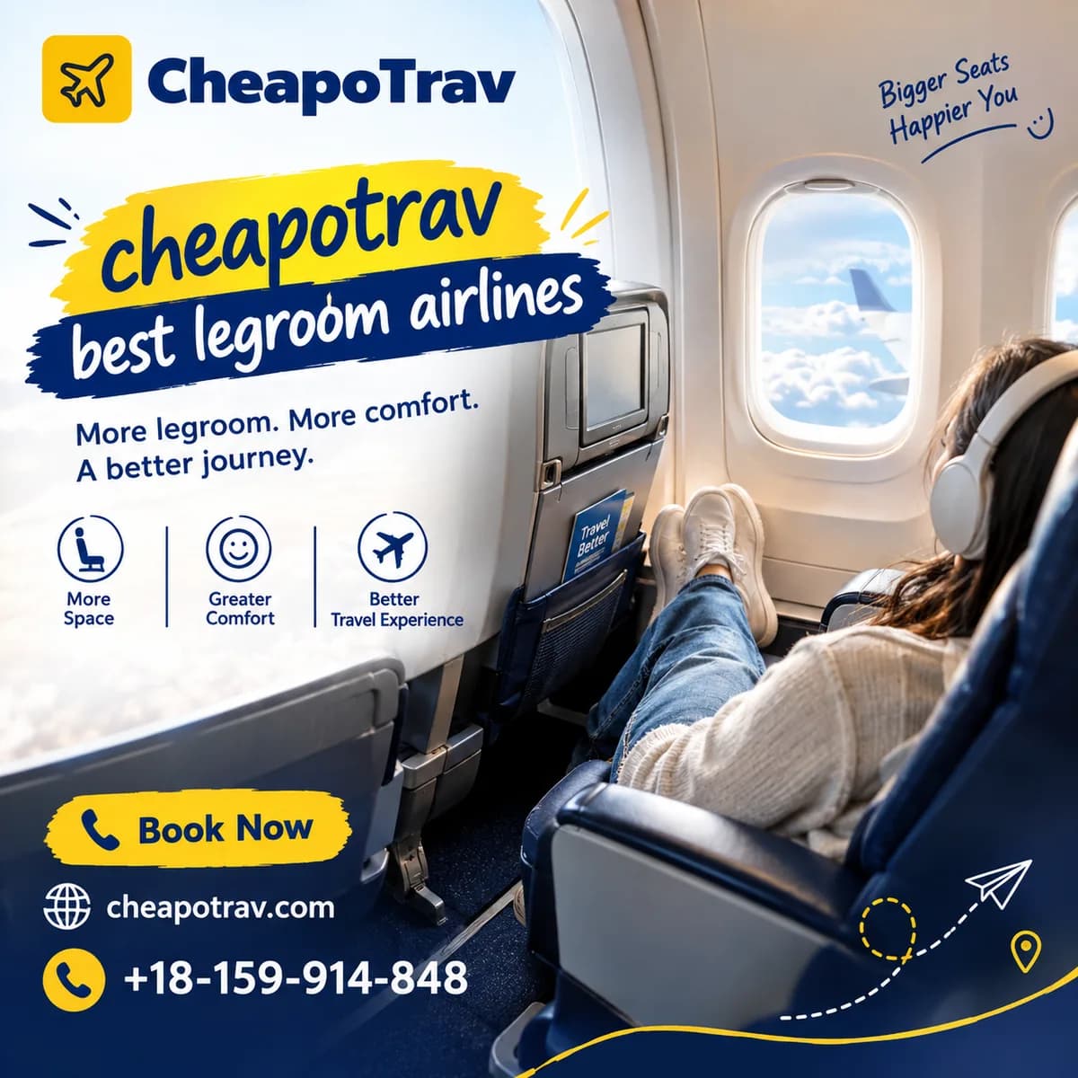How to check cheapotrav best legroom airlines online?