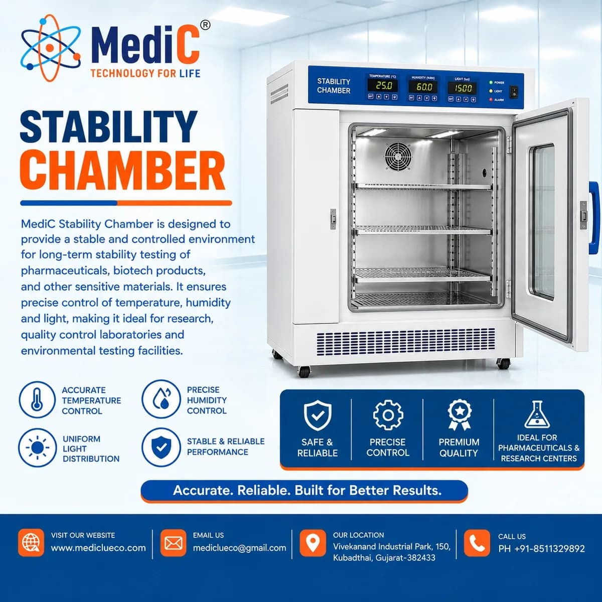 Stability Chamber Manufacturer & Supplier in India - Mediclue