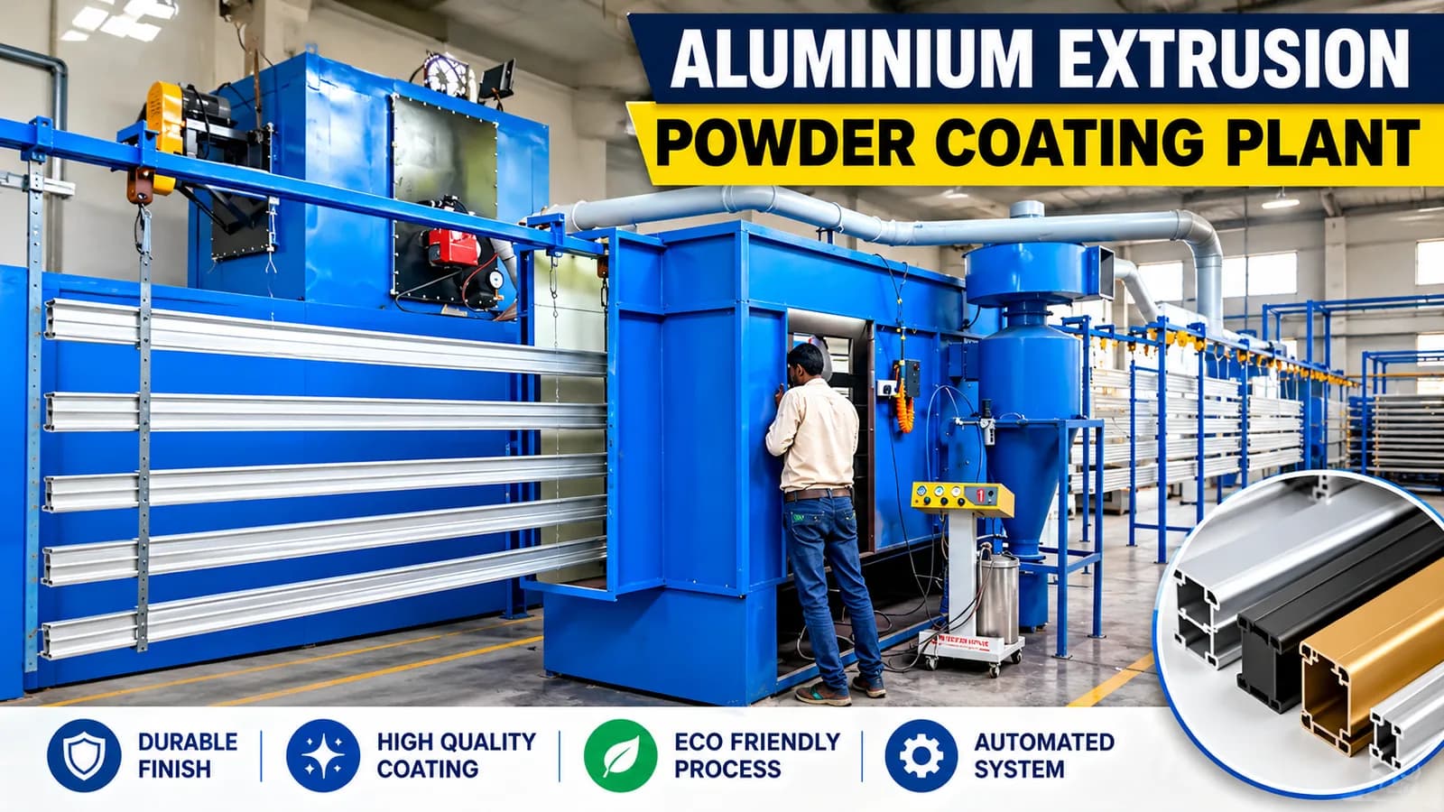 Aluminium Extrusion Powder Coating Plant