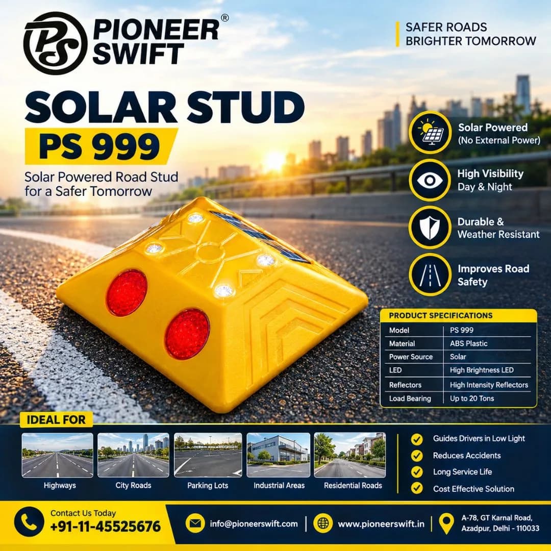 Solar Stud for Highway Safety in India | Pioneer Swift