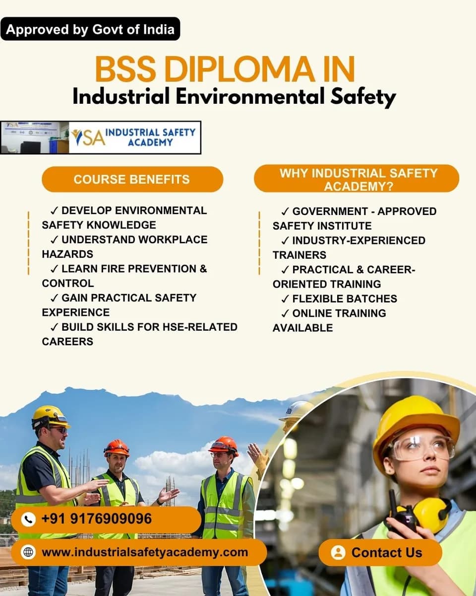 Industrial safety diploma course in chennai | Industrial fire safety course in chennai