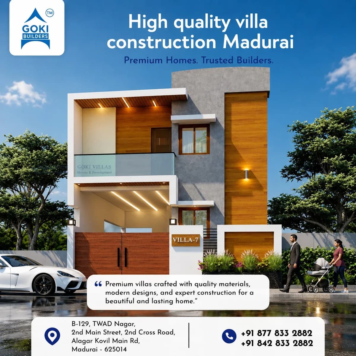 What Makes High Quality Villa Construction in Madurai a Smart Choice?
