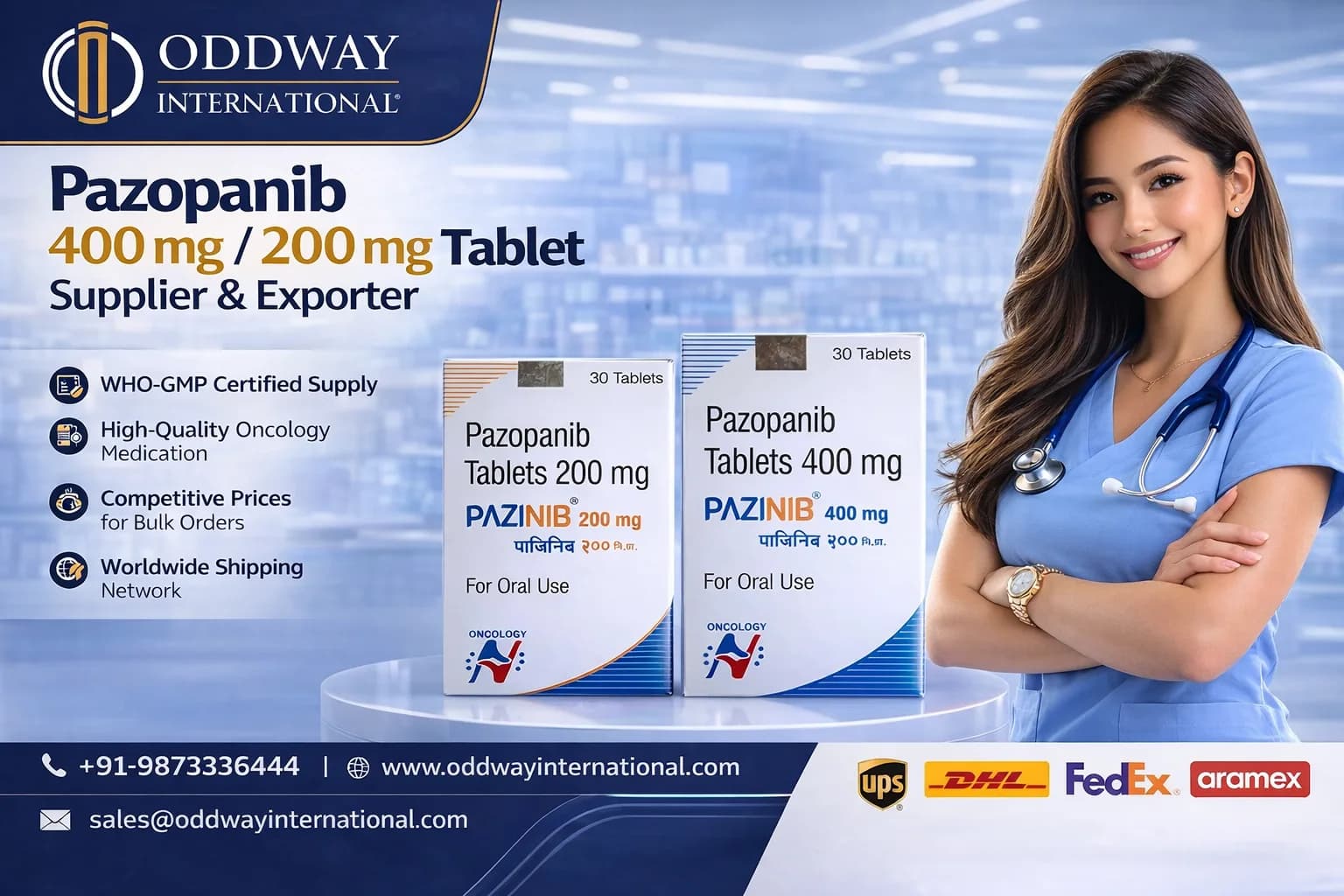 Pazopanib Price Assurance for Philippines Supply Chain - Oddway