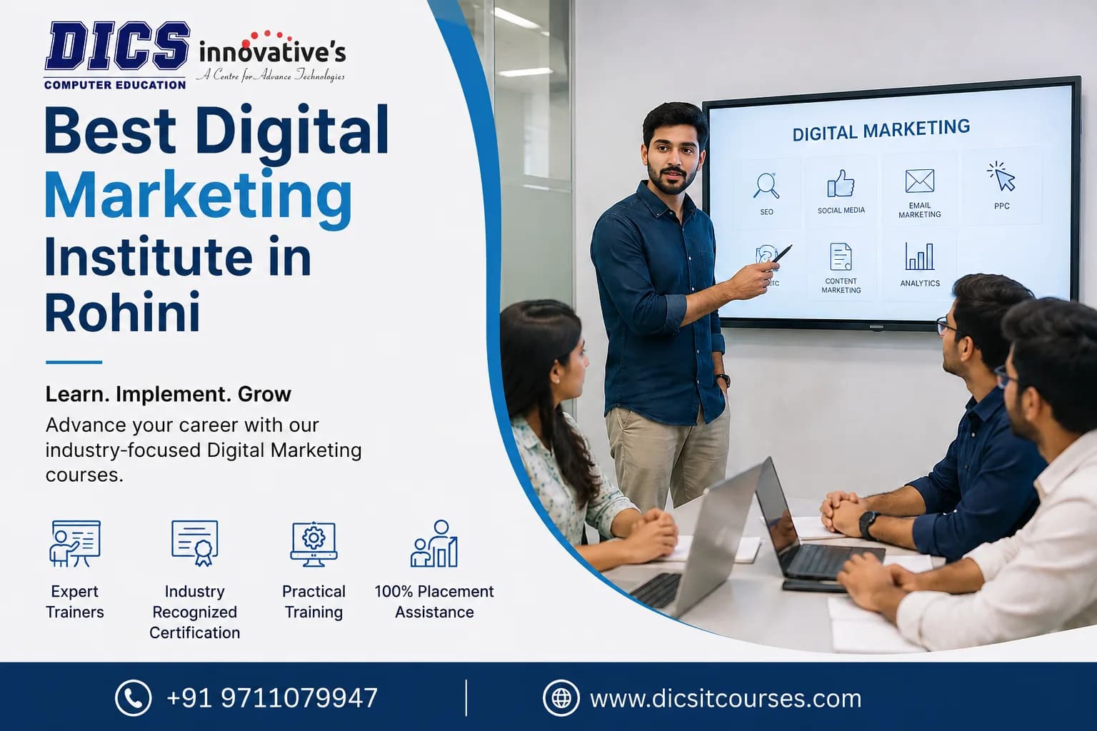 Best Digital Marketing Institute in Rohini - DICS Innovative's