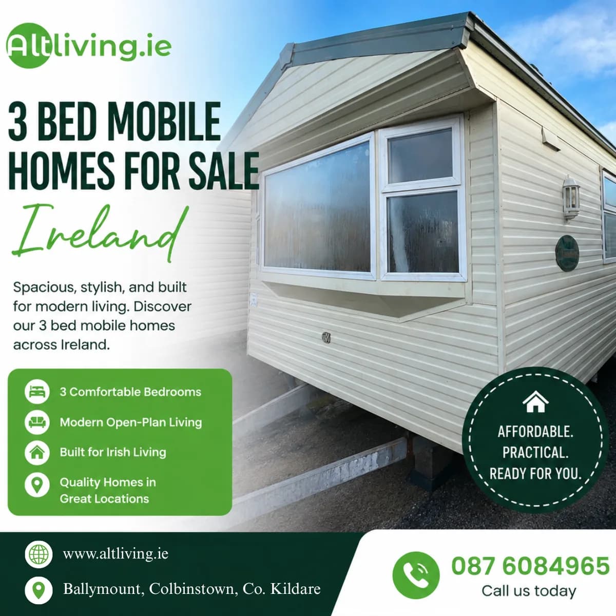 3 Bedroom Mobile Homes for Sale in Ireland