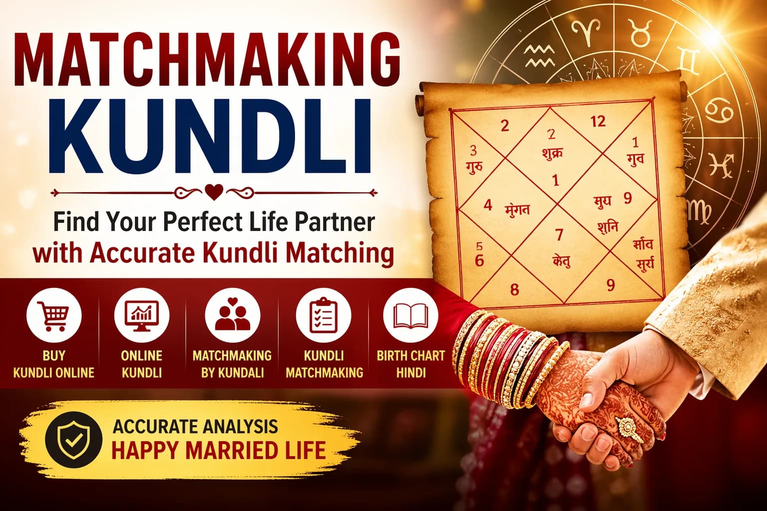 Kundli Matchmaking Online – Love & Arranged Marriage Solution