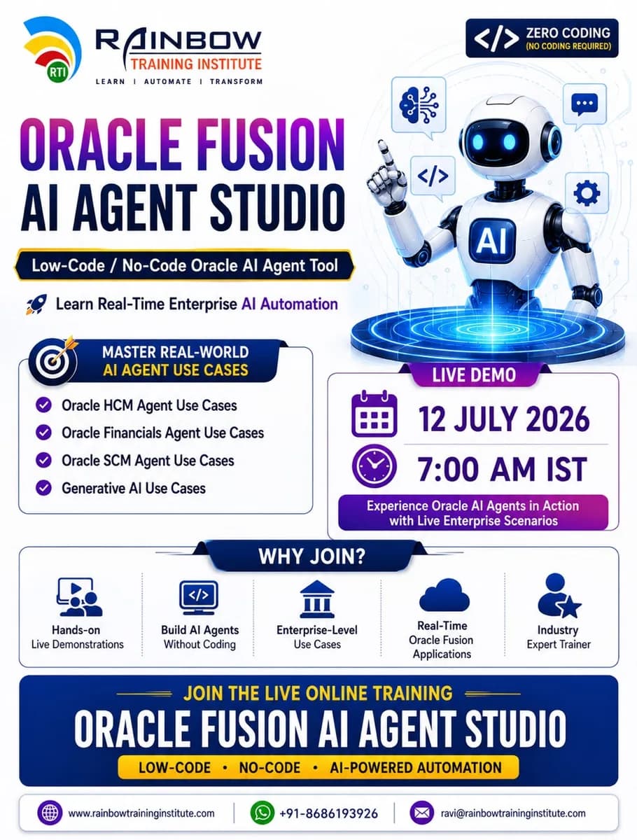 Oracle Fusion AI Agent Studio Online Training