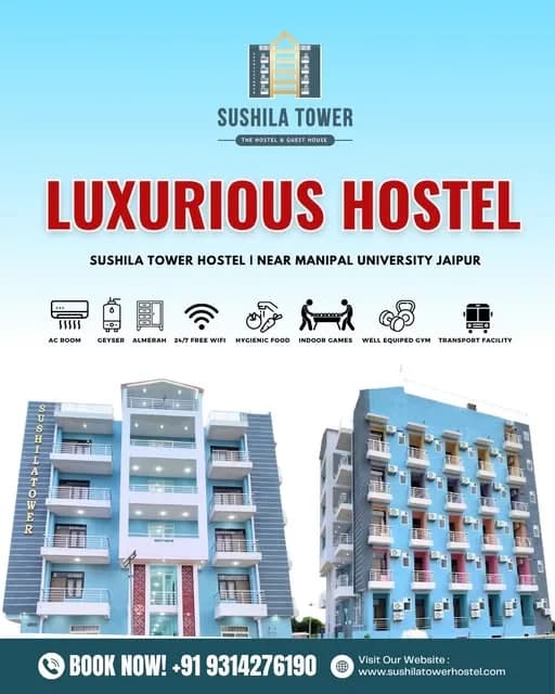 Luxury AC Hostel Near Manipal University Jaipur