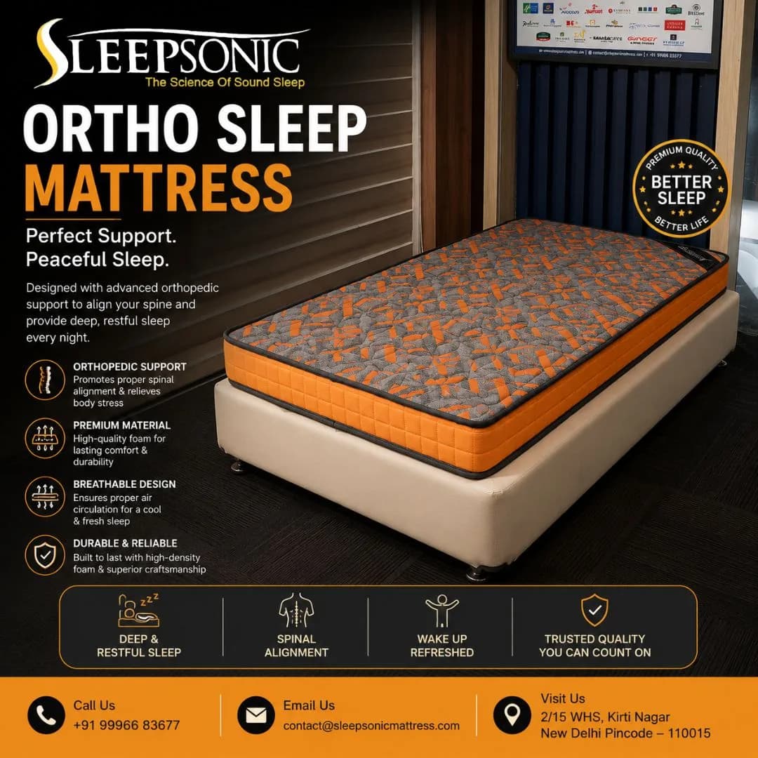Get Premium Ortho Sleep Mattress by Sleepsonic
