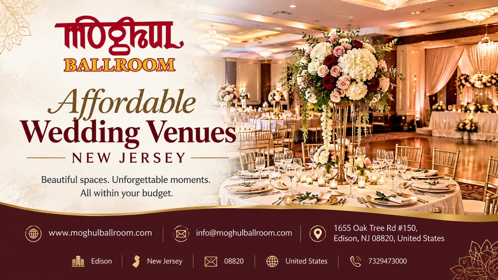 Spacious Wedding Hall - Moghul Ballroom