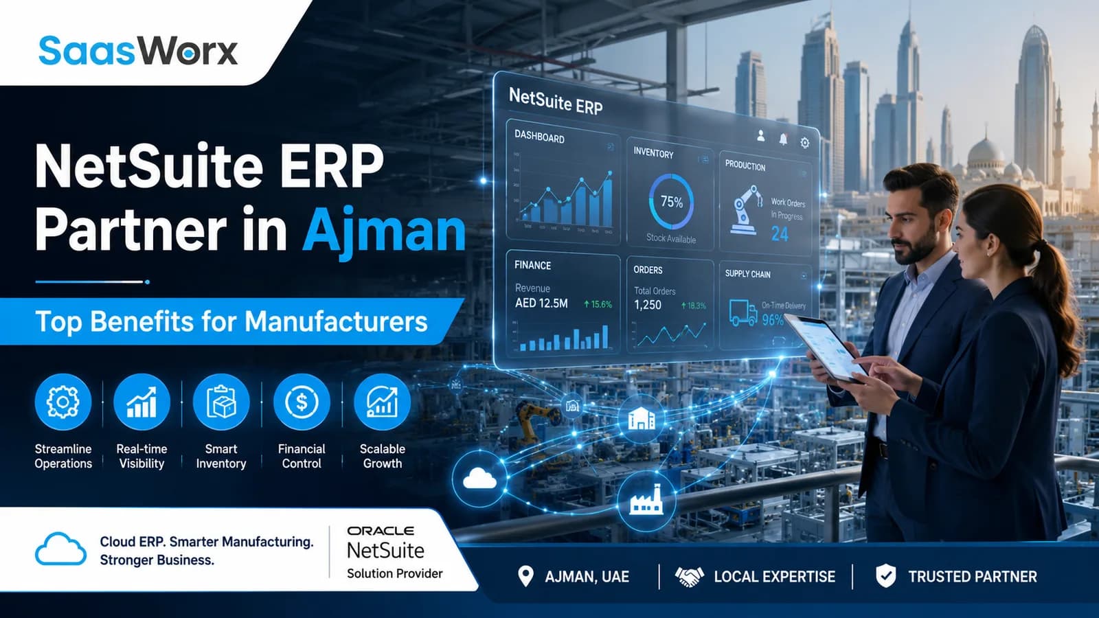 NetSuite ERP Partner in Ajman for UAE Business Growth | SaasWorx Consulting