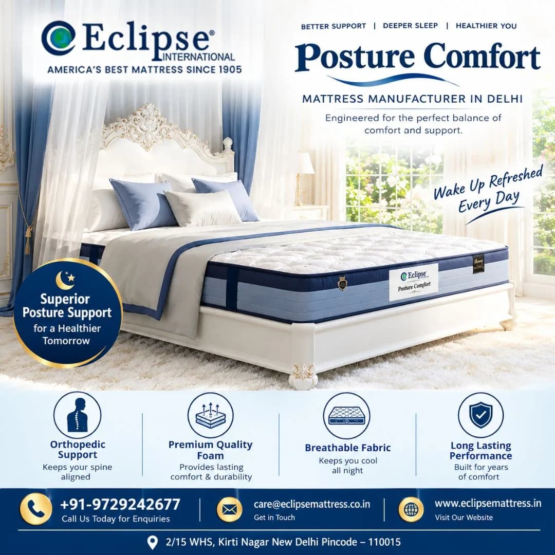 Posture Comfort Mattress Manufacturer in Delhi | Eclipse Mattress