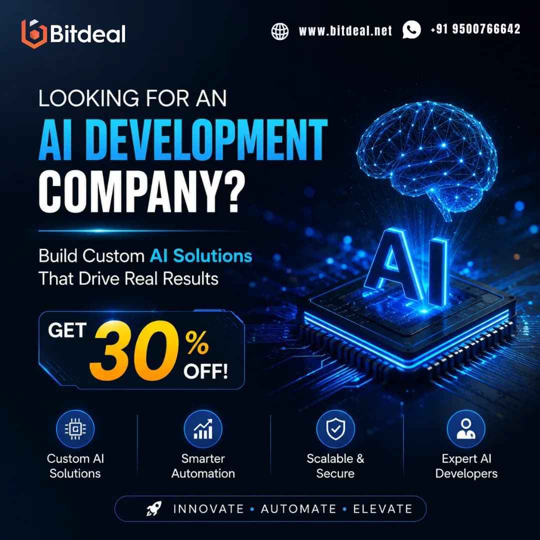 Looking for an AI Development Company? Build Custom AI Solutions and Get 30% OFF!