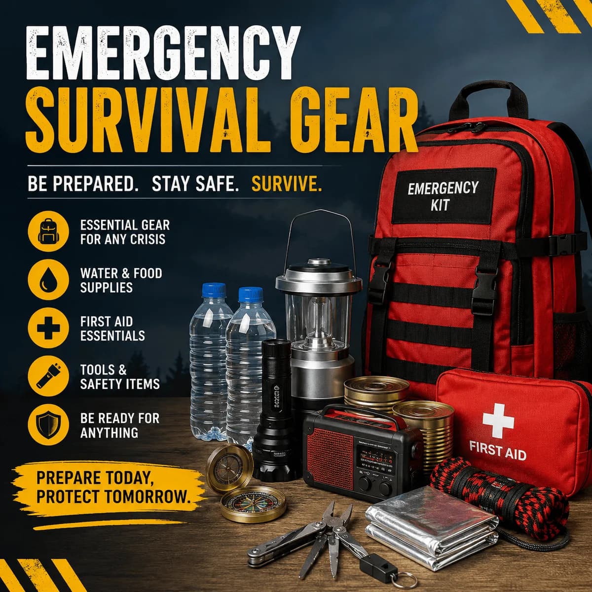 Complete Emergency Survival Gear Kits Available Now
