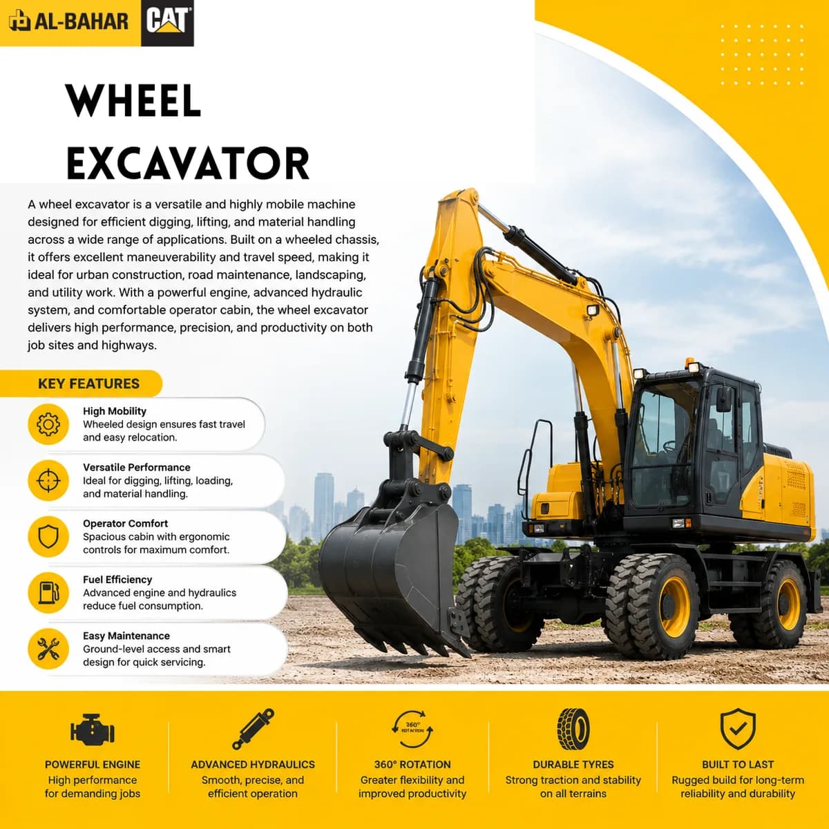 Wheel Excavator | Used Mini Excavator | Al Bahar