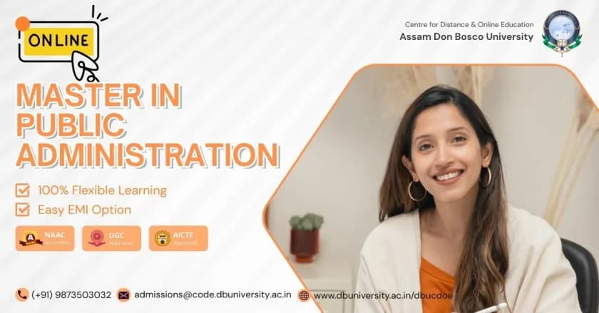 🎓 Online MA in Public Administration – Assam Don Bosco University