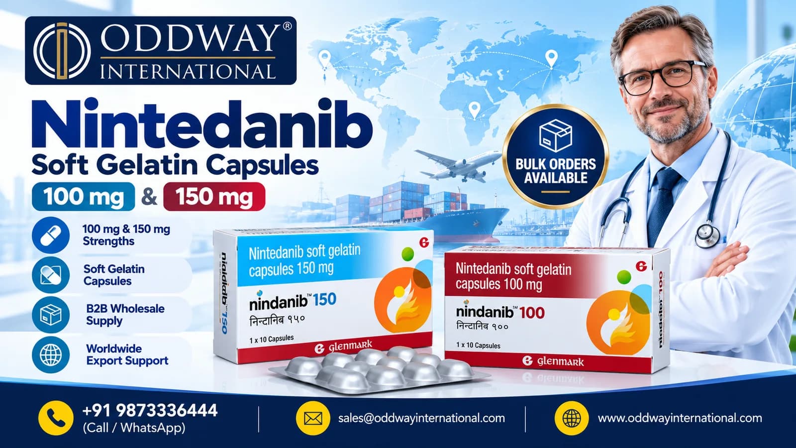 Nintedanib 150 mg Price in France with Export Readiness - Oddway