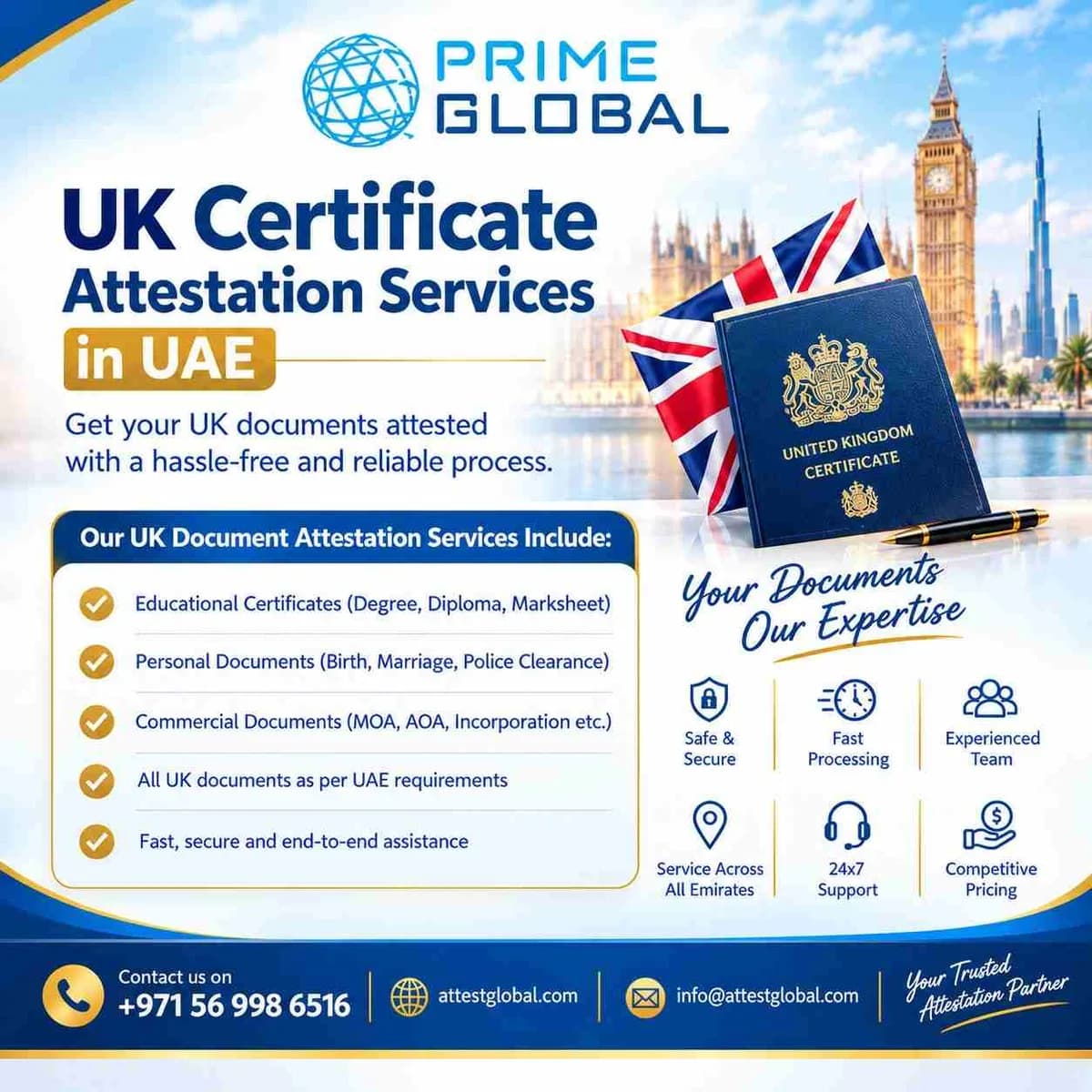 UK Document Verification and Attestation Services in UAE