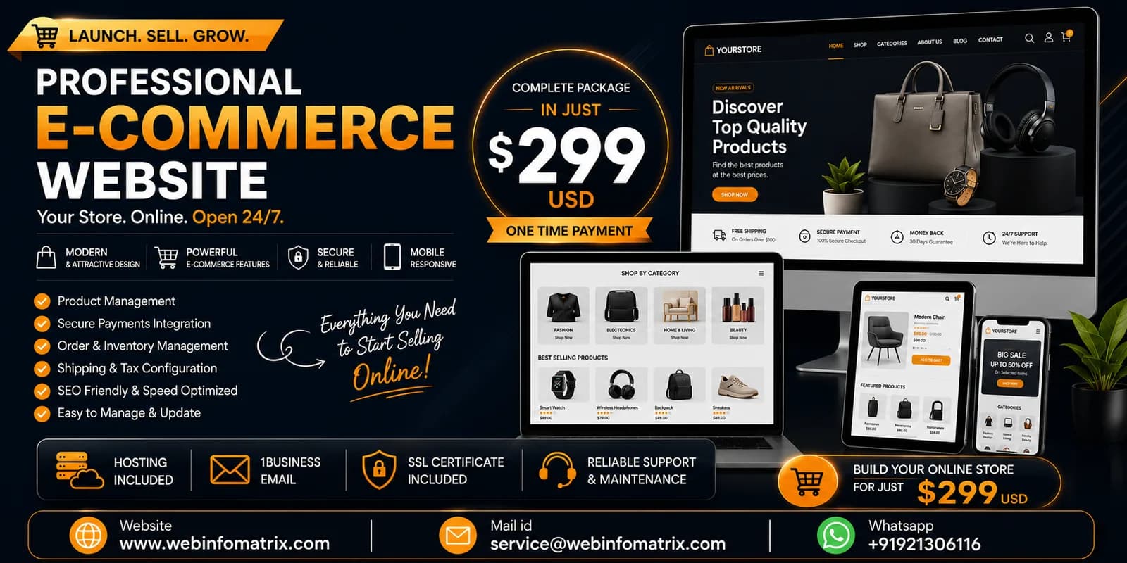 Need an Online Store? We Build Complete Ecommerce Websites - $299