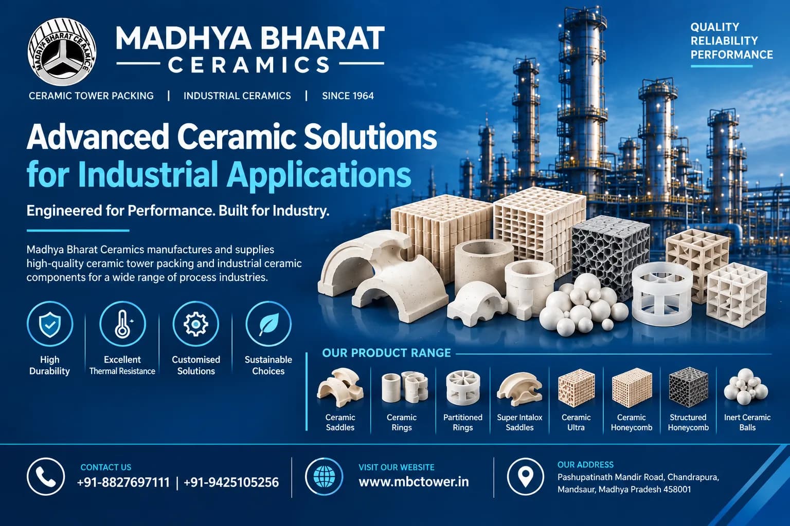 Ceramic Packing for RTO Systems and High-Temperature Gas Treatment