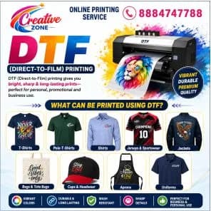 DTF Printing | Corporate Gifts |  Promotions  | Online Printing Creative Zone | 580