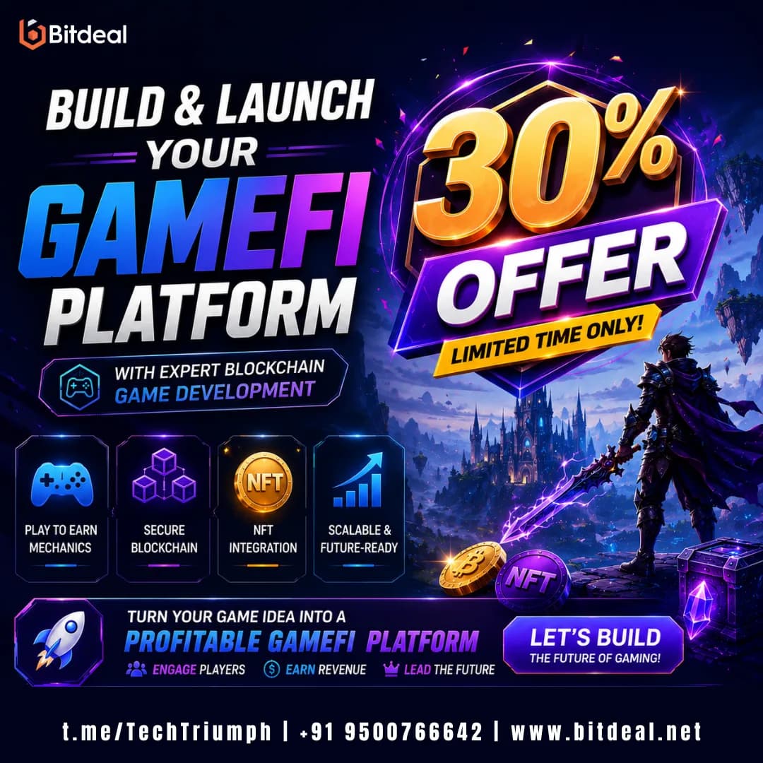 Build & Launch Your GameFi Platform with Expert Blockchain Game Development | 30% Offer