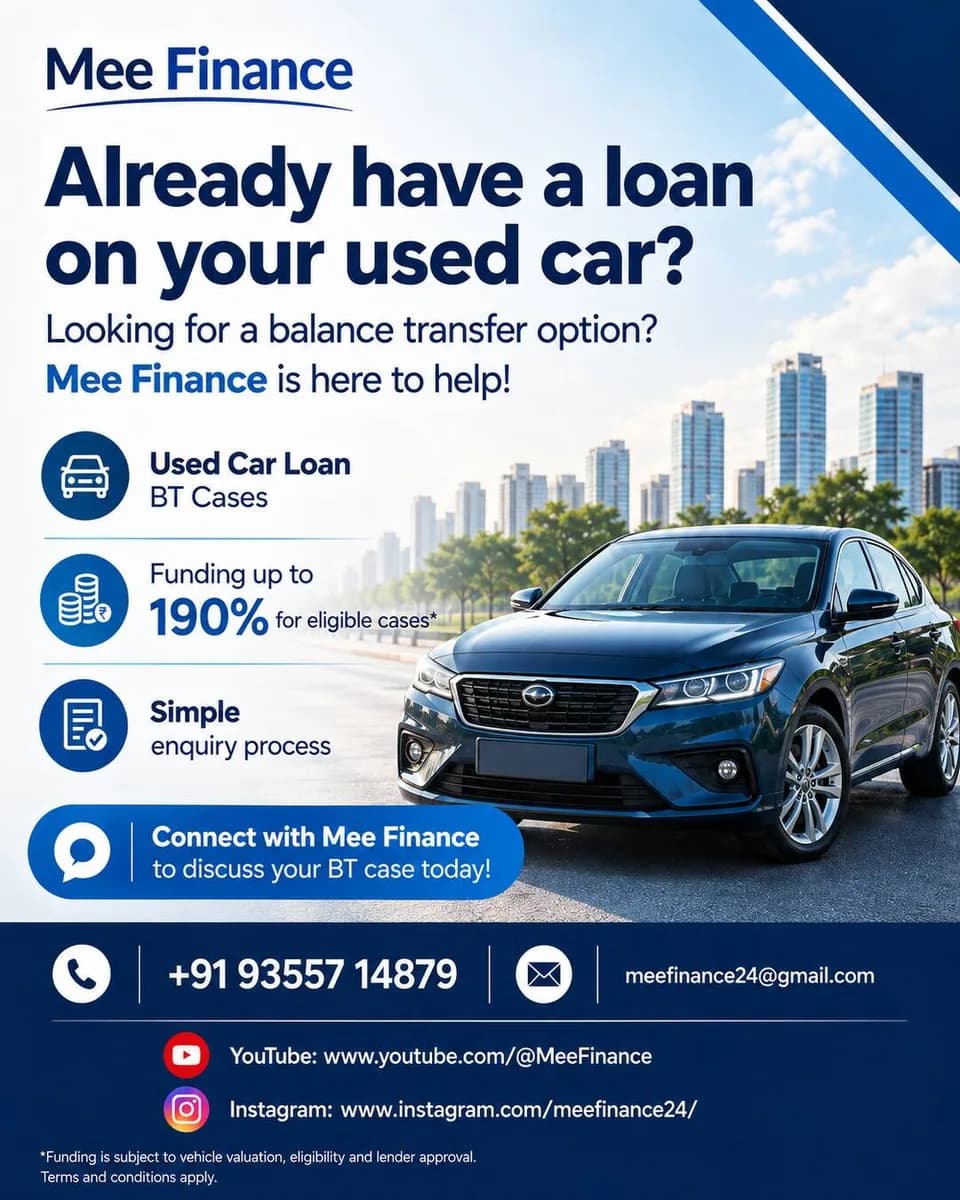 Used Car Loan – Get Financing for Your Dream Car | Mee Finance