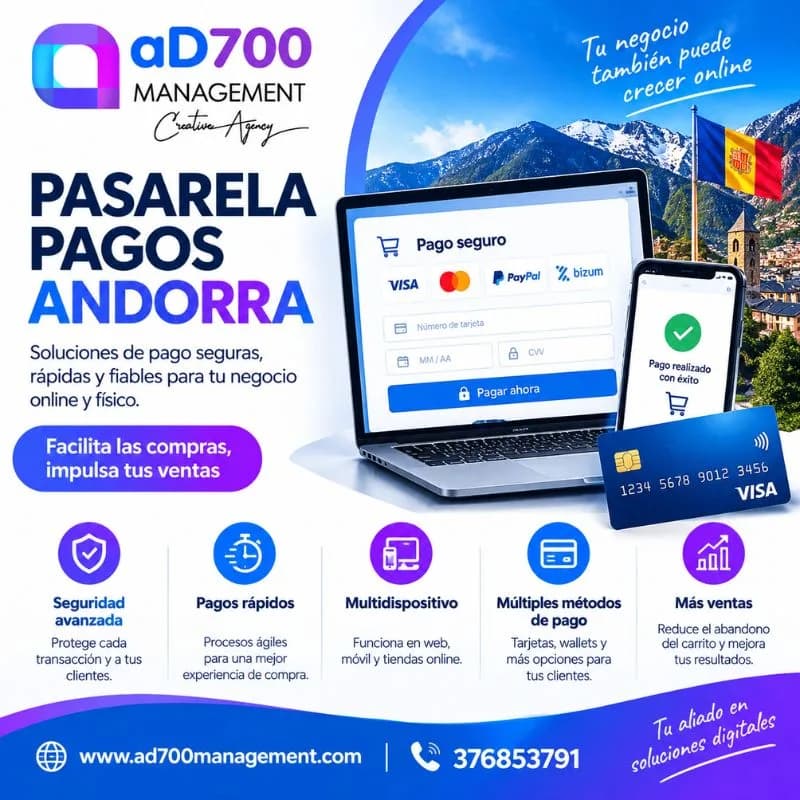Pasarela pagos Andorra: optimiza la experiencia de compra digital