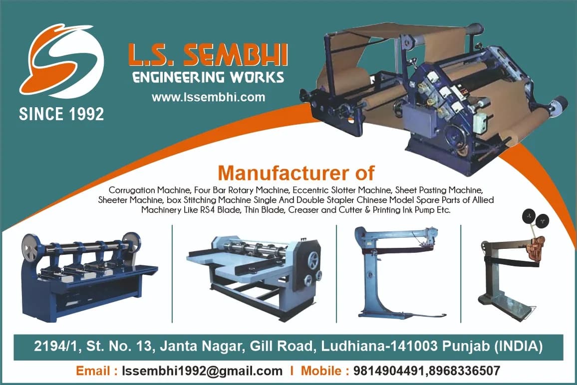 Corrugation Machine and Box Making Machinery Manufacturers In Ludhiana, Amritsar, Punjab India