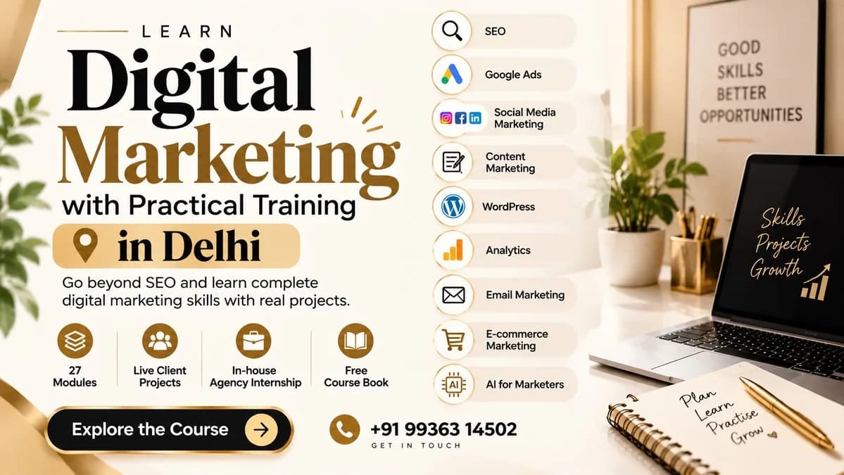 Learn More Than Just SEO with a Digital Marketing Course in Delhi