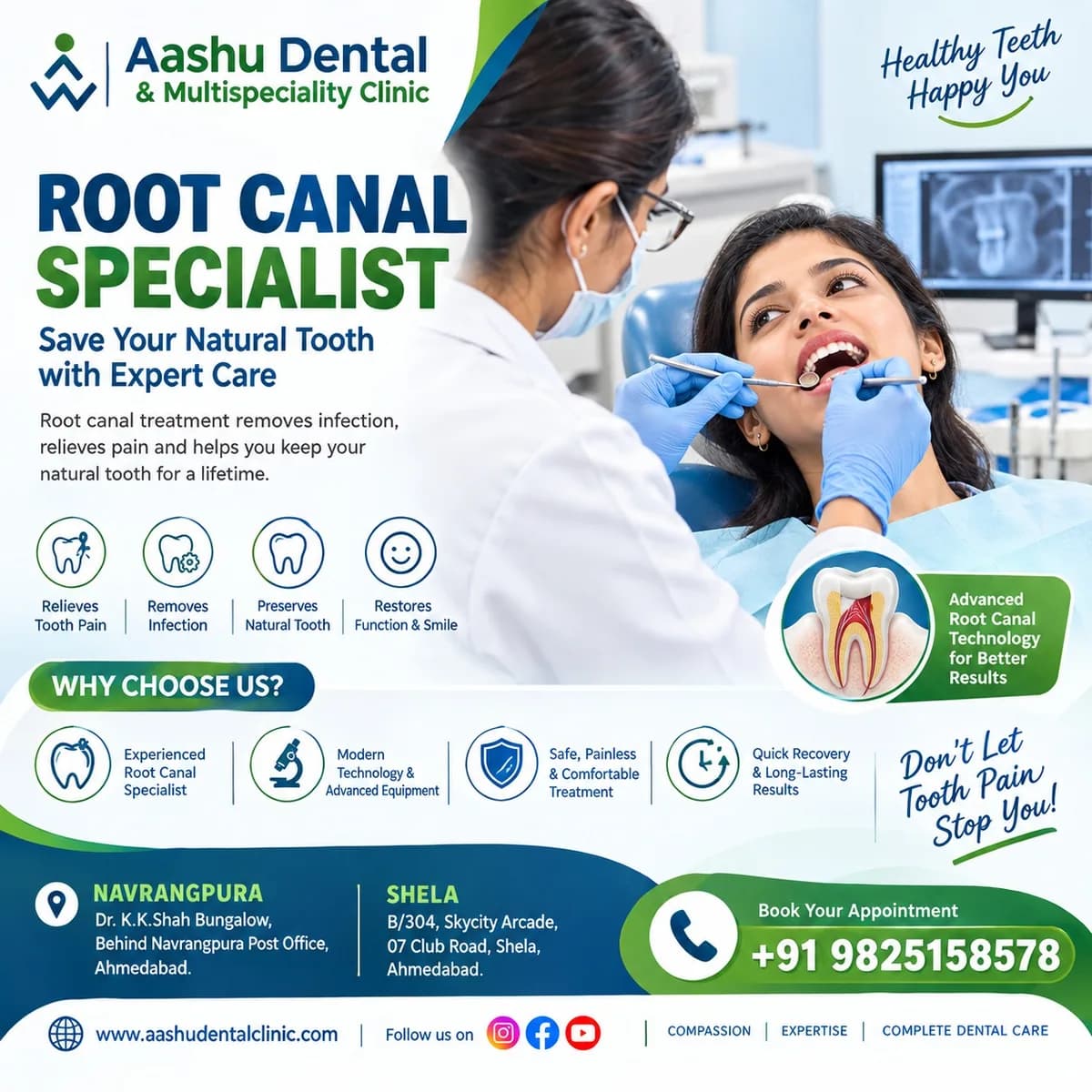 Root Canal Specialist for Persistent Tooth Pain and Infection