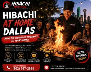 Hibachi at Home Dallas – Bring the Sizzle to Your Backyard