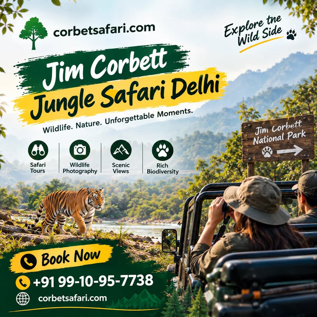 Can you book a Jim Corbett jungle safari Delhi?