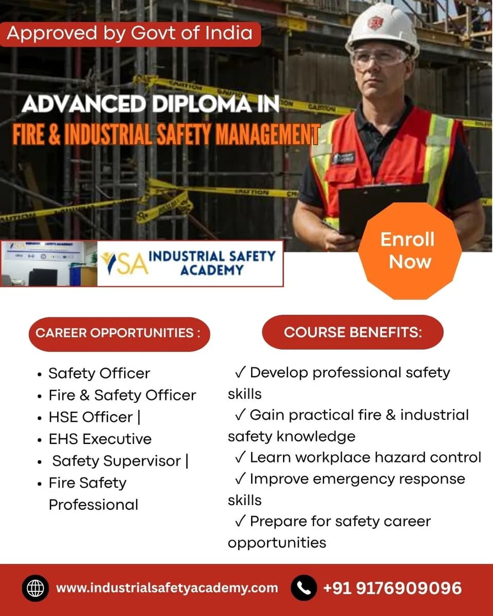 Diploma in Fire and Safety in Chennai, Fire Safety Officer Training in Chennai
