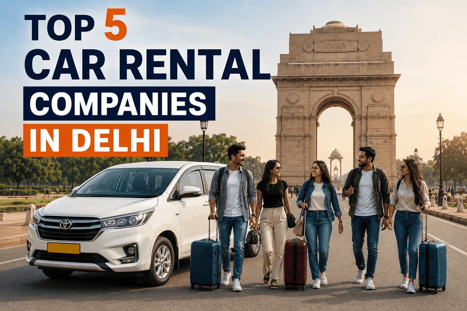 Top 5 Car Rental Companies in Delhi
