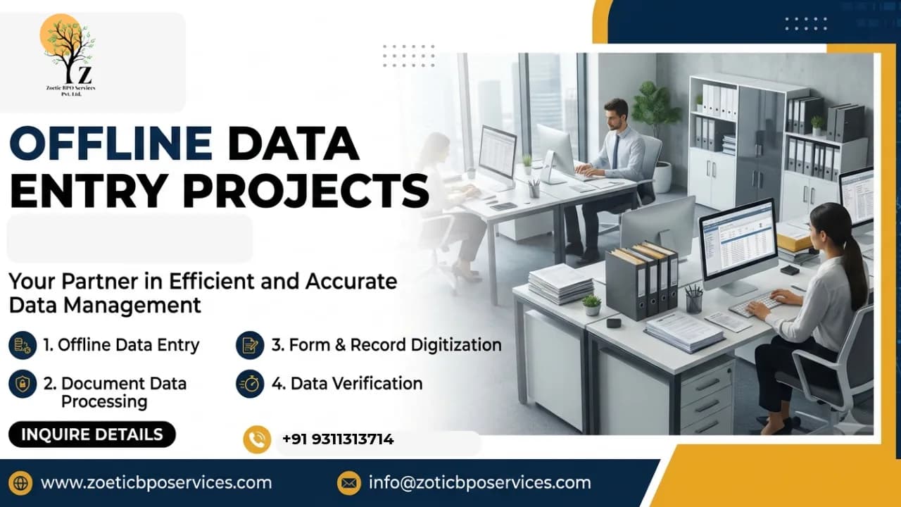 Offline Data Entry Projects | Zoetic BPO Services