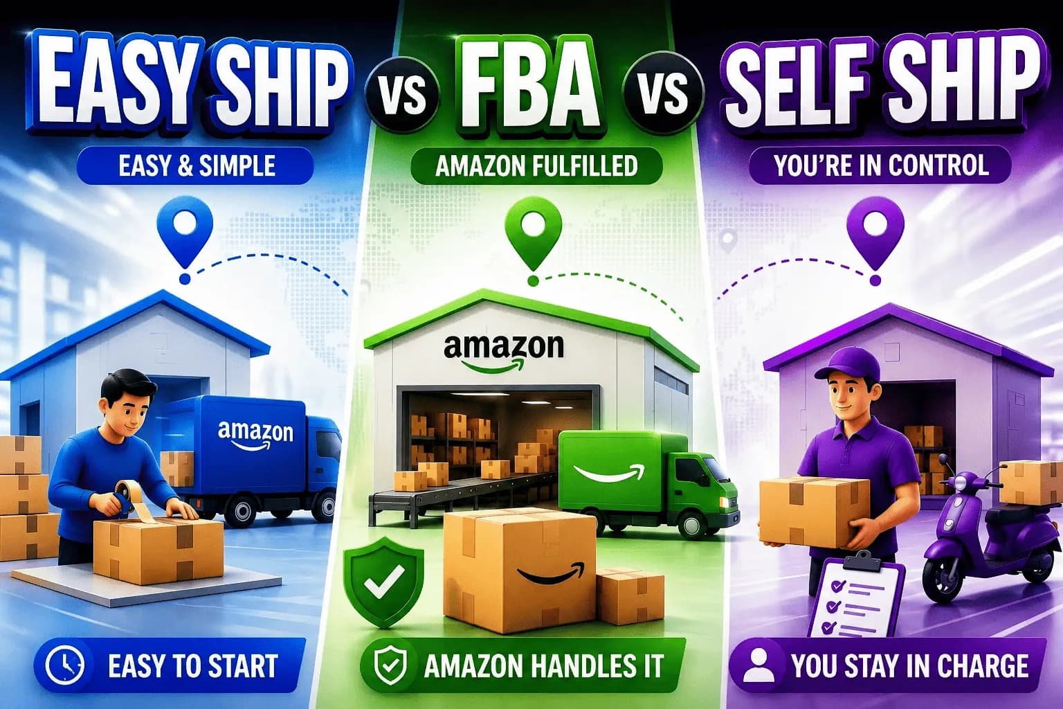 Easy Ship vs FBA vs Self Ship