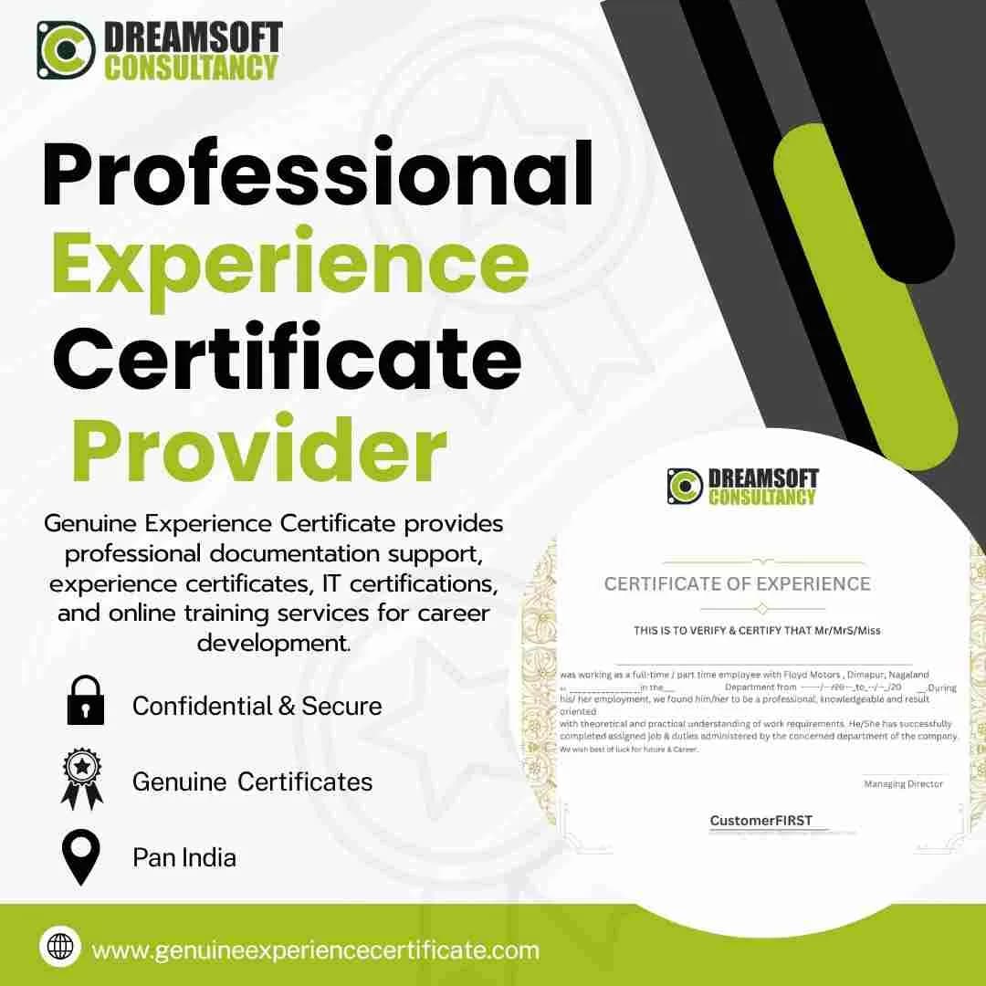 Trusted Experience Certificate Provider in Jaipur Online