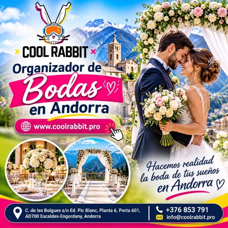 Organizador de bodas en Andorra para eventos únicos y especiales