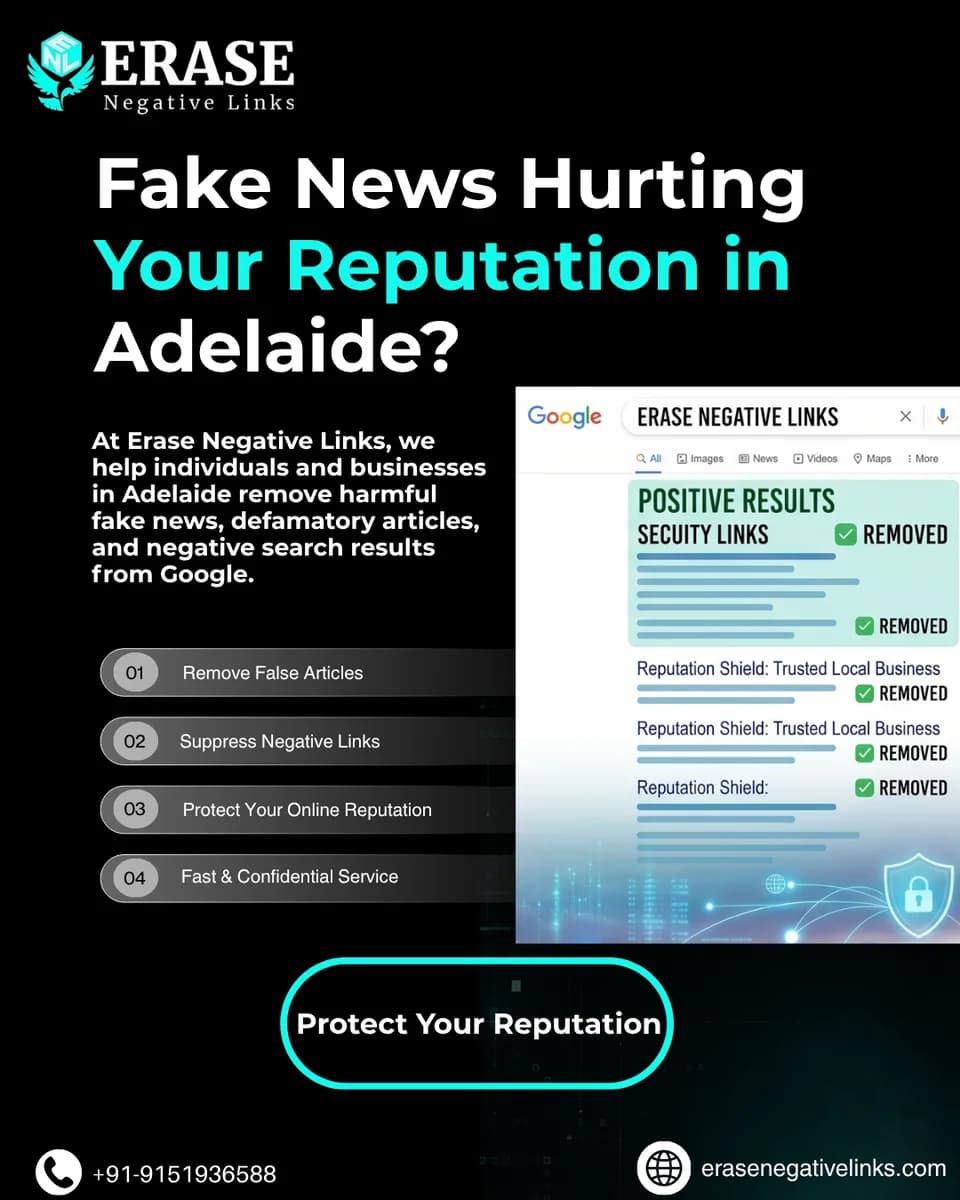 Remove Harmful Fake News & Negative Links in Adelaide