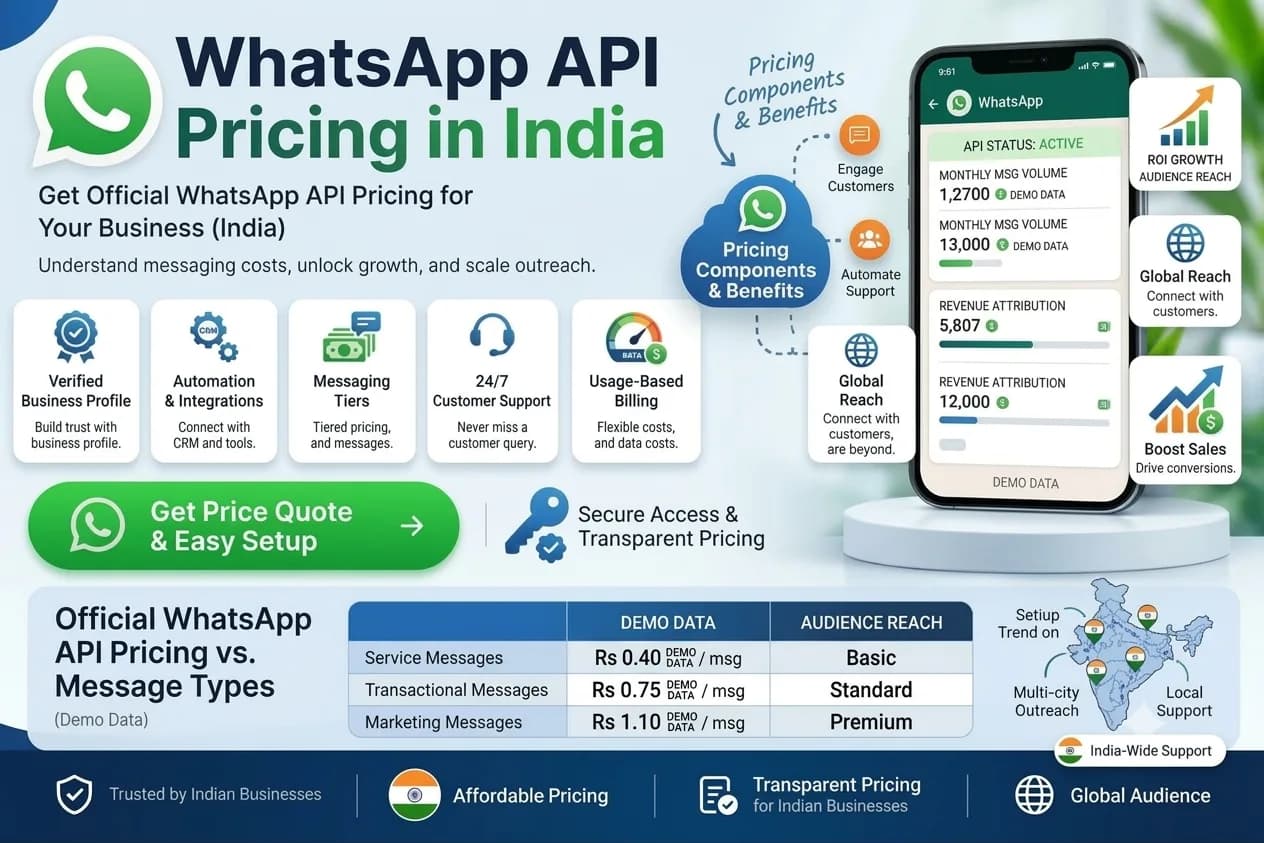 WhatsApp Business API India | Setup, Verification & Pricing 