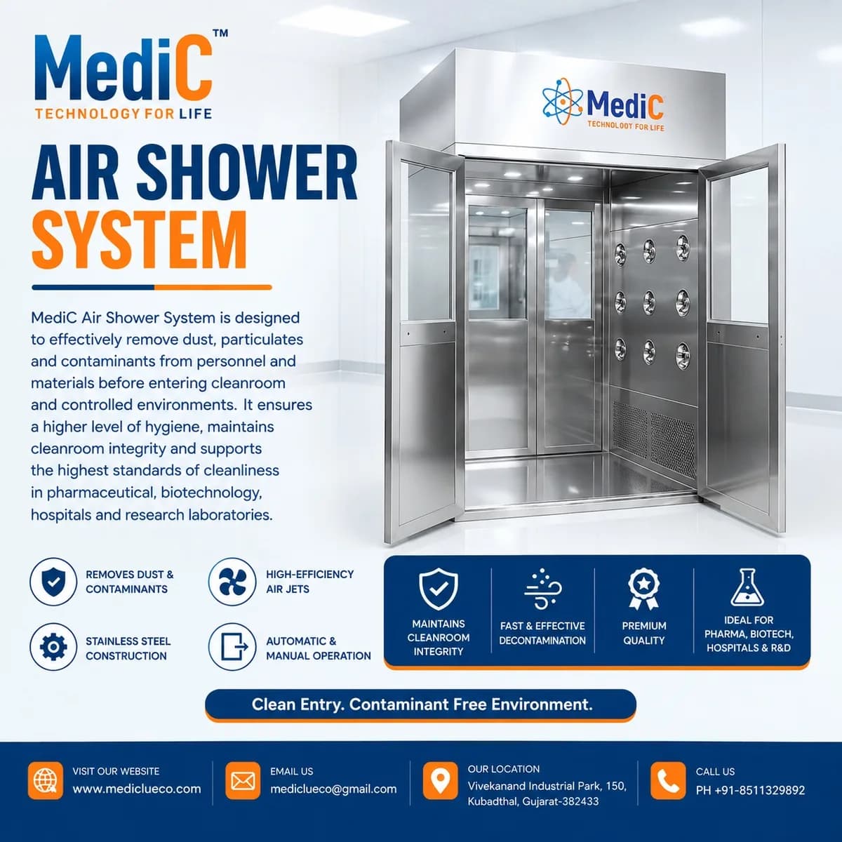 Air Shower System Manufacturer & Supplier in India - Mediclue