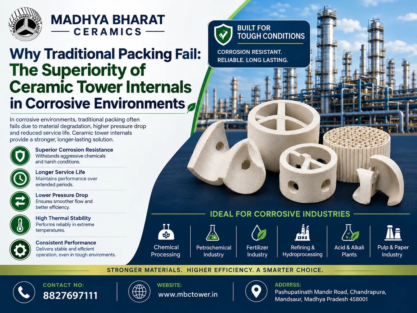 Corrosion-Resistant Ceramic Tower Internals for Harsh Industrial Environments