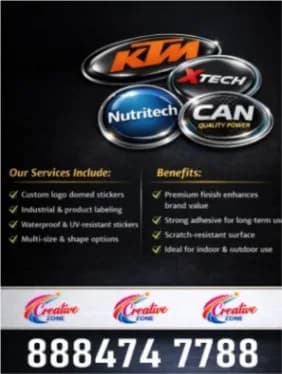 3D Stickers with Business Loog | Call now for best deals | Creative Zone | 425