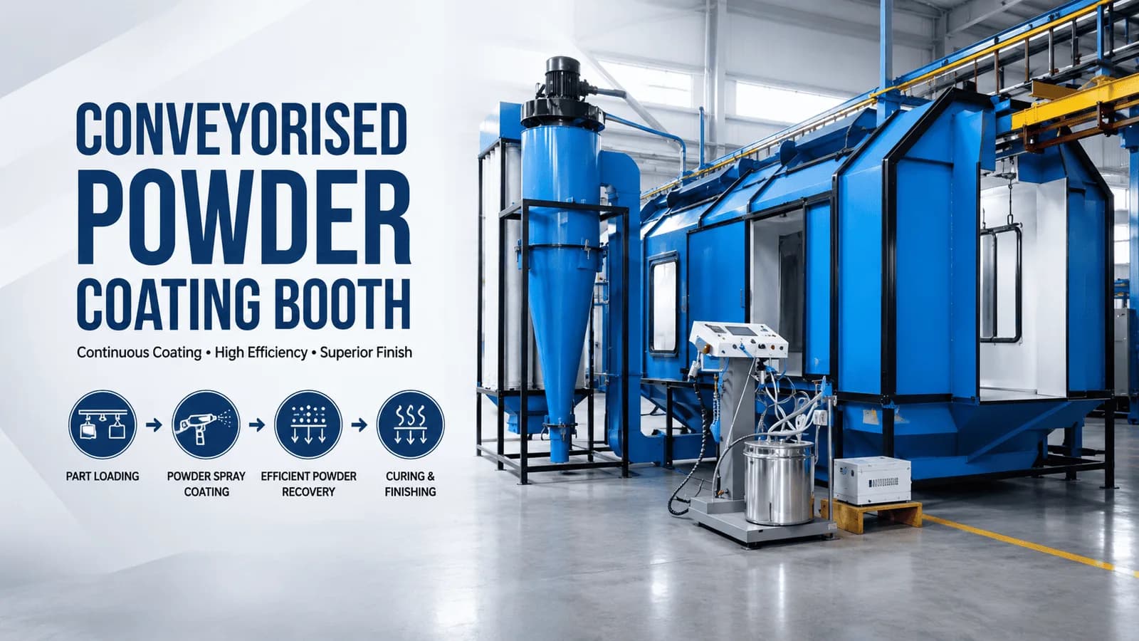 Conveyorised Powder Coating Booth